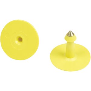 MS TAG ROUND MALE, METAL TIP, YELLOW, BLANK 100 / PKG
