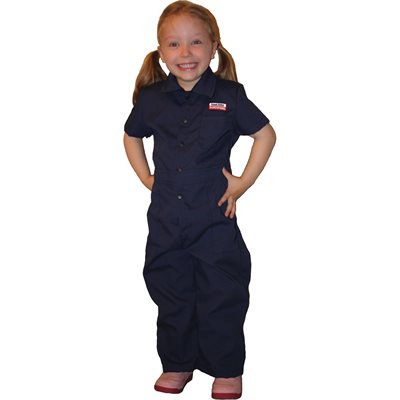 COVERALLS KIDS NAVY S/S SIZE 6