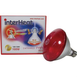 100W RED INTERHEAT HEAT BULB (2/PK)